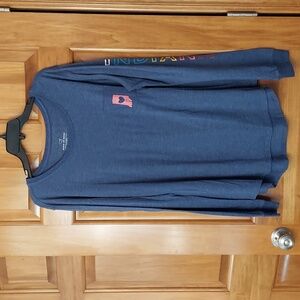 * State of Mind Indiana Blue Purple Long Sleeve Tee Shirt Plus Size 2X, Like New